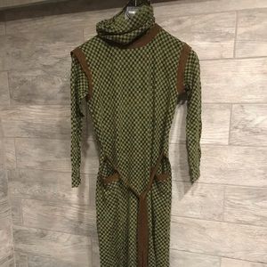 Checkered Green Dress